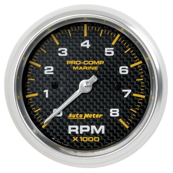 AutoMeter Carbon Fiber Marine Tachometer 3-3/8in 8,000 RPM