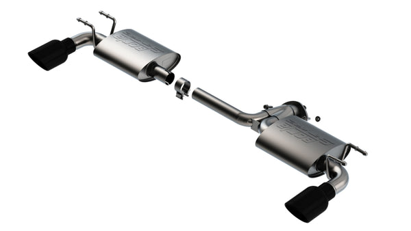 Borla S-Type Axle-Back Exhaust for 2019-2021 Mazda 3 Hatchback 2.0/2.5L - Black Chrome Tips