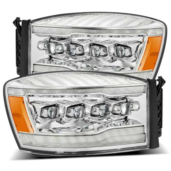 AlphaRex NOVA LED Projector Headlights Black w/ Sequential Indicator & DRL for 20062008 Dodge Ram 1500HD