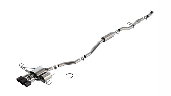 Borla 2024 Acura Integra Type S ATAK Cat Back Exhaust - Carbon Fiber & Black Anodized Tips