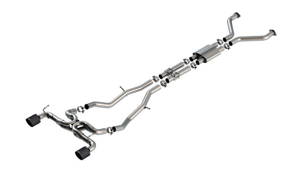 Borla 22-24 Nissan Z 2.5in ATAK Cat Back Exhaust - 4.5in Carbon Fiber Black Tips