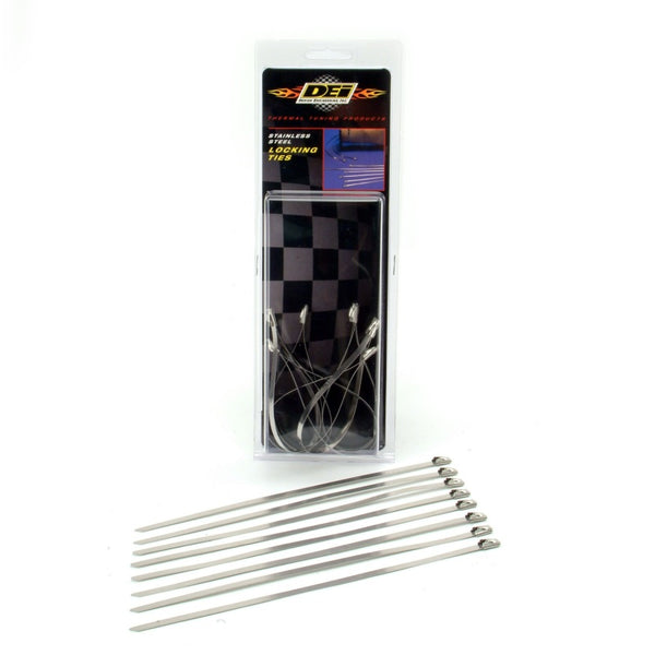 DEI 8-Inch Stainless Steel Locking Ties - Pack of 8