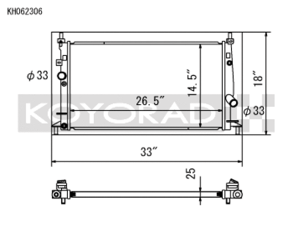 Koyo 10-14 Mazda Mazda3/Mazdaspeed3 2.3L/2.5L I4 Radiator