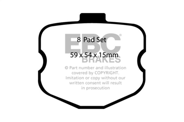 EBC Yellowstuff Front Brake Pads for 10-13 Chevrolet Corvette C6 Grand Sport