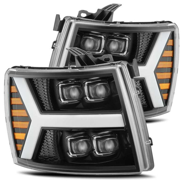 AlphaRex NOVA LED Projector Headlights w/ Active Lite for 20072013 Chevy Silverado 1500HD