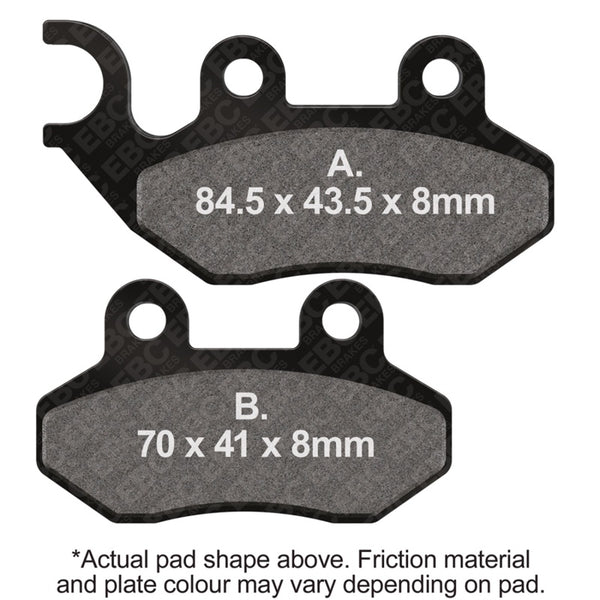 EBC 06-08 Daelim A-Four 50cc Front Left FA-SFA-X Brake Pads