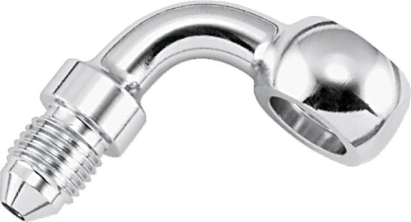 Twin Power Stainless Brake Fitting 3/8 Inch X AN3 90 Degree Banjo Adaptor