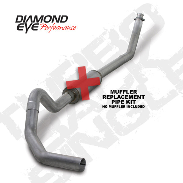 Diamond Eye Turbo Back 4in MFLR Replacement Pipe for 98.5-02 Dodge Cummins 5.9L