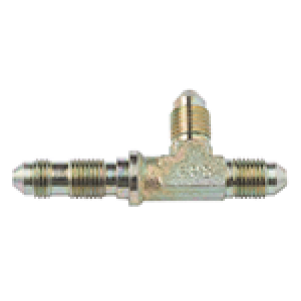 Fragola -3AN Steel Bulkhead Tee Fitting - On Run