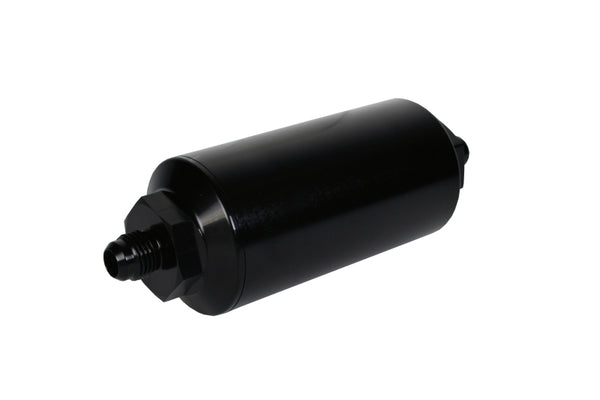 Aeromotive 10 Micron In-Line Fuel Filter AN-6 Male - Black Anodised