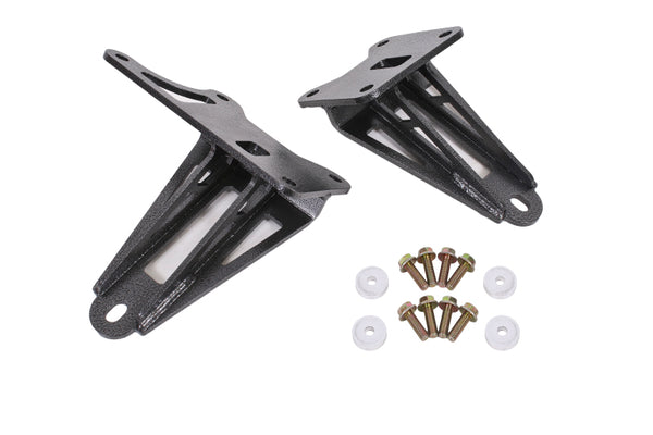 BMR 2011-2017 Mustang S197 Motor Mount Brackets - Black Hammertone