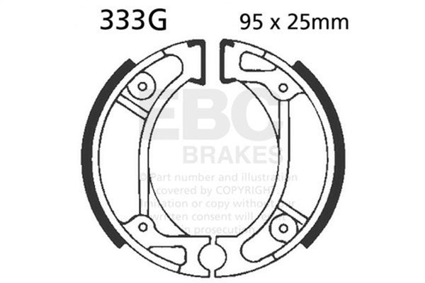 EBC 08-15 Yamaha TTR110 Front/Rear Sintered HH Brake Shoes