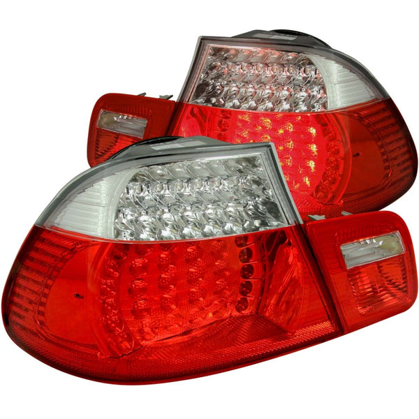 ANZO LED Tail Lights Red/Clear for 20002003 BMW 3 Series E46 (Pair)