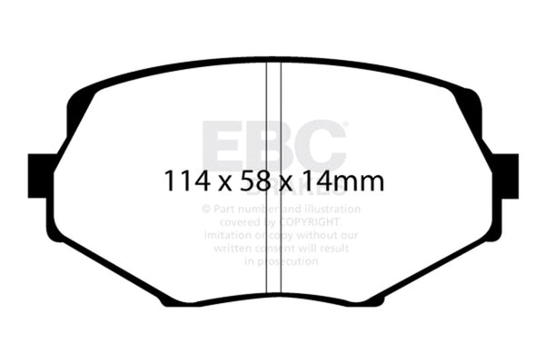 EBC Yellowstuff Front Brake Pads for 94-01 Mazda Miata MX5 1.8