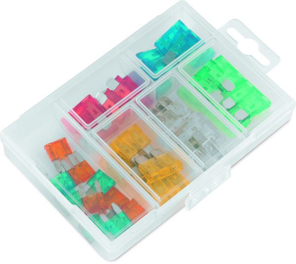 BikeMaster 5-Piece Blade-Style Fuse Set with Organizing Tray