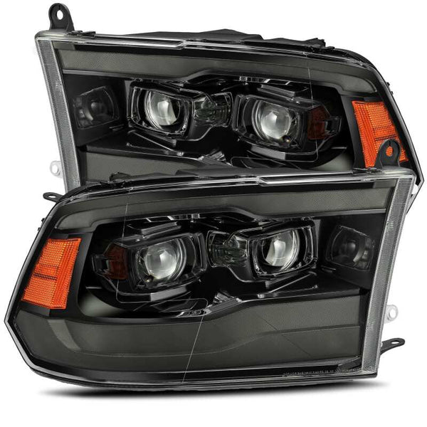 AlphaRex PRO-Series Projector Headlights Black Plank Style w/ Sequential Signal & DRL Dodge Ram 1500 2009-2018