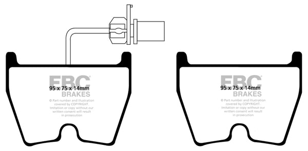 EBC Yellowstuff Front Brake Pads for 2017-2018 Audi RS3 - Performance