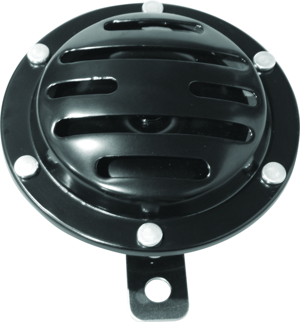 Bikers Choice Black Slotted Universal Horn 12V (Includes Mounting Bracket)