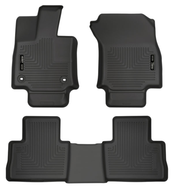 Husky Liners Floor Liners for 2019 Toyota RAV4 - Front & 2nd Seat Black