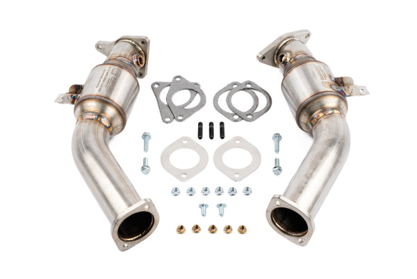 AMS Performance VR30DDTT Lower Downpipes with GESI Catalytic Converter