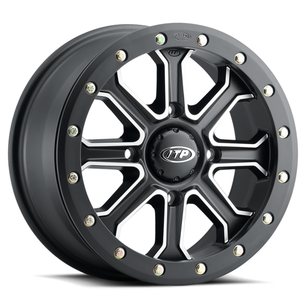 ITP Inertia Beadlock 15x7 / 4x137 BP / 50mm Offset Matte Black w/ Machined Accents Wheel