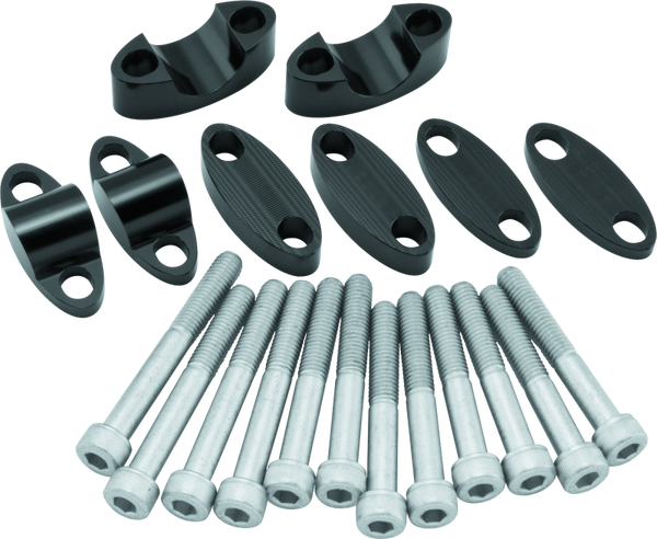 BikeMaster 7/8in Handlebar Risers - Black Aluminum