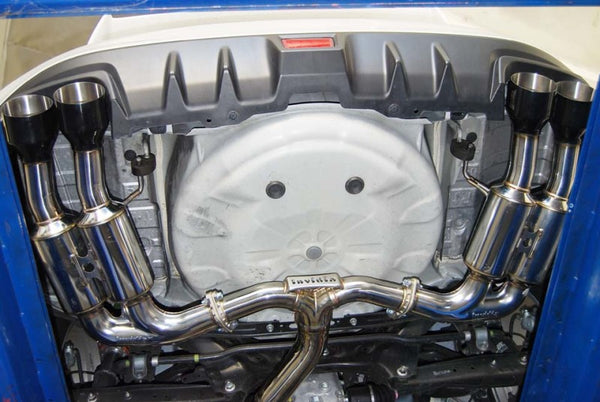 Invidia Gemini R400 Cat-Back Exhaust for 2015+ Subaru WRX / STI - Quad Black Tips