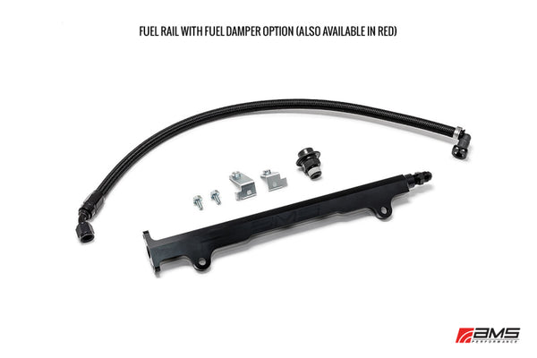 AMS Performance CNC Aluminum Fuel Rail Red for Mitsubishi Lancer Evolution X EVO X (20082015)