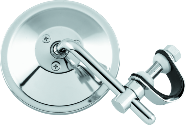 BikeMaster Universal 4in Clamp-On Stem Mirror (4" Diameter)