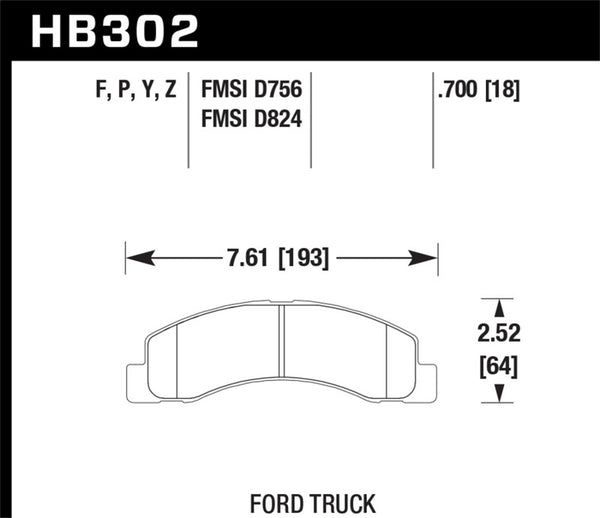 Hawk Super Duty Performance Street Brake Pads