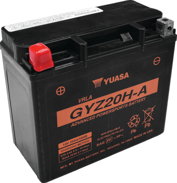 Yuasa GYZ20H-A High Performance Maintenance Free AGM 12-Volt Battery