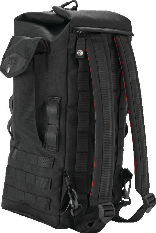 Burly Brand Voyager Sissy Bar Backpack - Black CORDURA