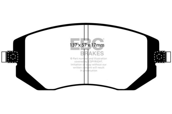 EBC Yellowstuff Front Brake Pads for 2004-2006 Saab 9-2X 2.0 Turbo