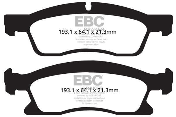 EBC Yellowstuff Front Brake Pads for 2013+ Dodge Durango 5.7