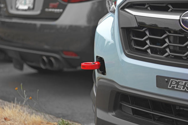 PERRIN 22-25 Subaru WRX / 18-23 Crosstrek / 20-25 OBXT / 17-23 Impreza Tow Hook Kit (Front) - Red