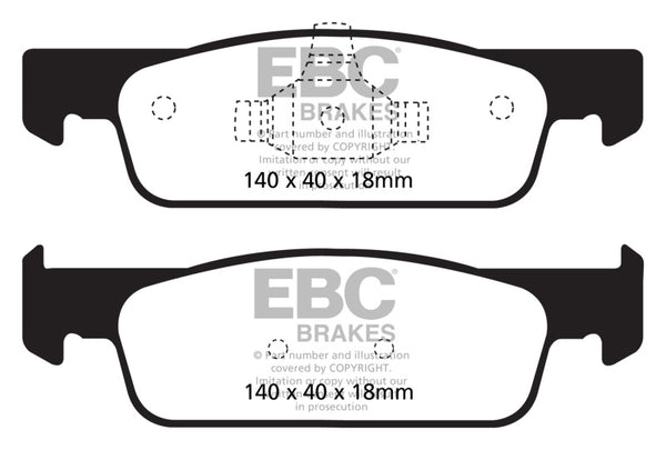 EBC Greenstuff Front Brake Pads for 2016-2017 Smart Fortwo 0.9L Turbo