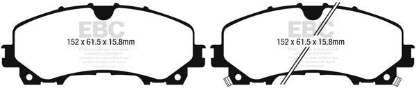 EBC Yellowstuff Front Brake Pads for 2013+ Infiniti Q50 3.7