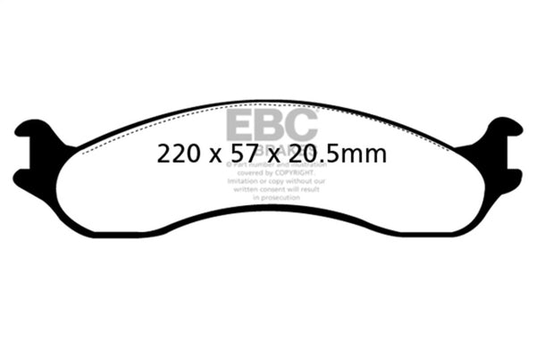 EBC Yellowstuff Front Brake Pads for 98-03 Dodge B250/B2500 Cargo 2500 Van