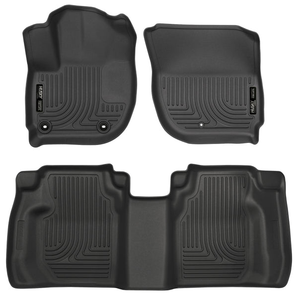 Husky Liners Weatherbeater Floor Liners for 2015 Honda Fit - Front & Second Seat - Black