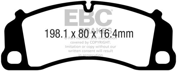 EBC Redstuff Front Brake Pads for 2016+ Porsche 911 (991/992) Carrera S 3.0TT
