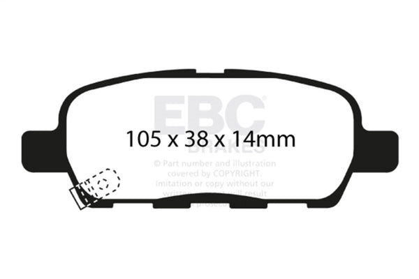 EBC Redstuff Rear Brake Pads for Infiniti G35 3.5 (2002) - Performance