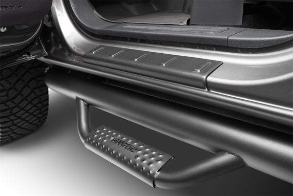 Husky Liners 14-18 GMC Sierra 1500 CC Trail Armor Rocker Panel & Sill Plate Cover (4pc) - Tex. Blk