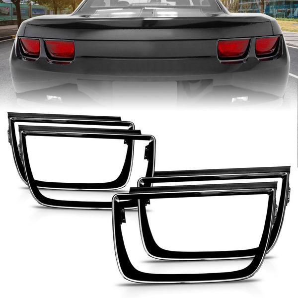 ANZO Gloss Black Tail Light Bezel Set (4pc) for 20102013 Chevrolet Camaro