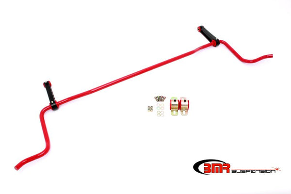 BMR S197 Mustang 05-10 Rear 22mm Solid Sway Bar Kit with Bushings & Links - Red