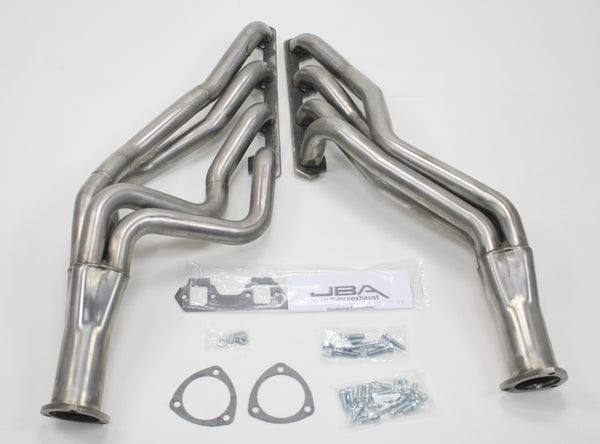 JBA Long Tube Headers for 65-73 Ford Mustang 260-302 SBF 4 Speed C4/C6/AOD 1-3/4in Raw 409SS