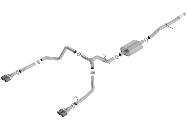 Borla Cat-Back Exhaust System for 2019 Chevy Silverado 1500 5.3L V8 - S-Type with Quad CF Tips