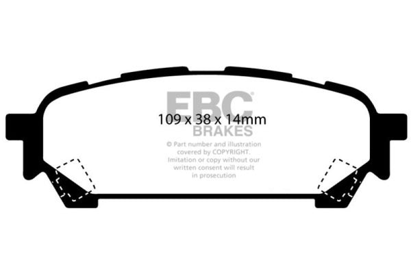 EBC Yellowstuff Rear Brake Pads for 04-06 Saab 9-2X 2.0 Turbo