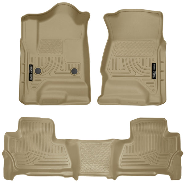 Husky Liners WeatherBeater Tan Floor Liners for 2015 Chevy/GMC Suburban/Yukon XL - Front & 2nd Seat