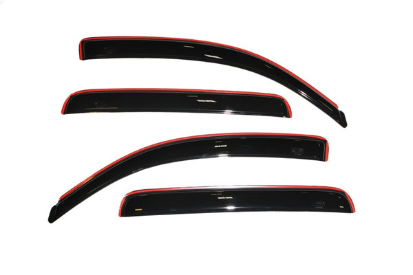 AVS In-Channel Ventvisor Window Deflectors Smoke (4pc) for 2005-2015 Toyota Tacoma Double Cab