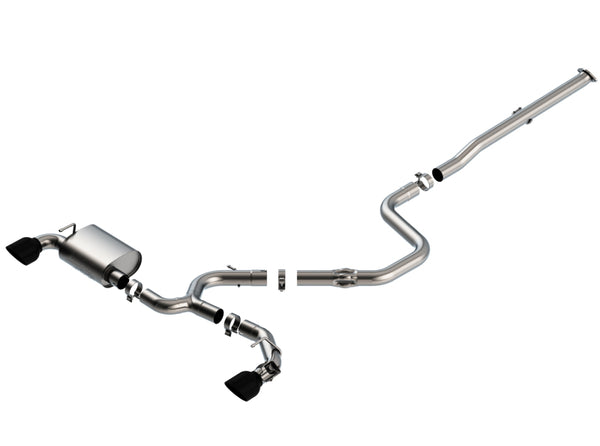 Borla ATAK Cat-Back Exhaust for 19-20 Hyundai Veloster N 2.0L I4 MT FWD - Black Chrome Tips